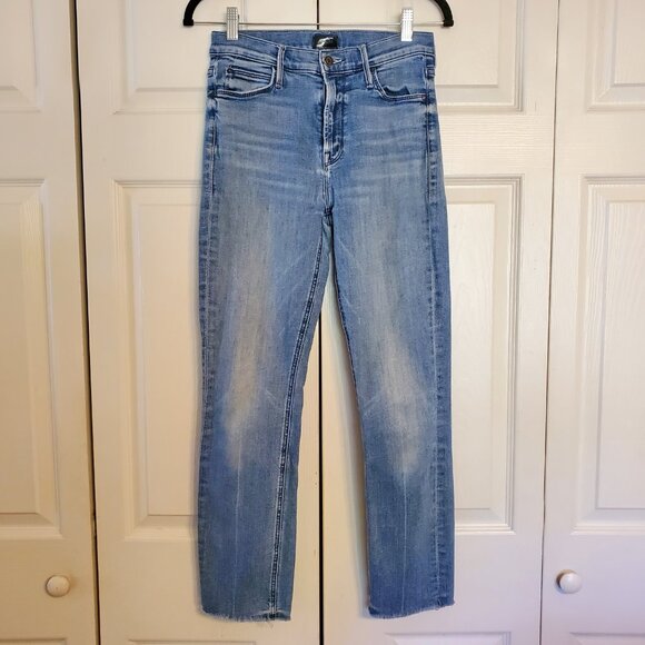MOTHER Mid Rise Dazzler Ankle Fray Jeans in We The Animals - Picture 2 of 11